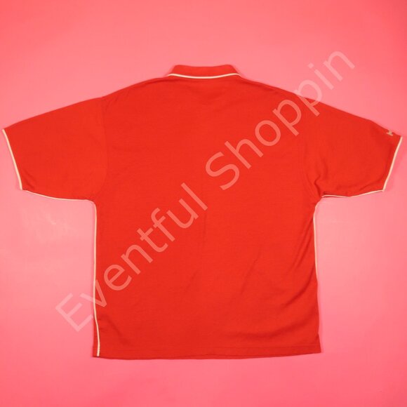 Vintage Hummer Polo Shirt Mens XL Red H3 Textured Short Sleeve Tipped - Picture 3 of 7
